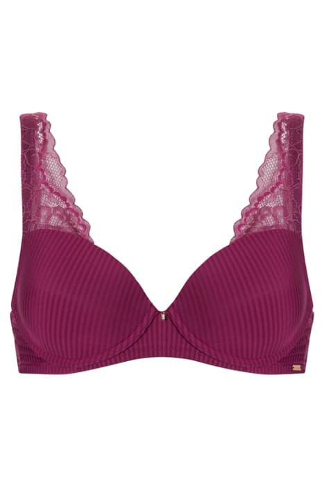 CO BRA TSHIRT DONNA STRIPE LACE RASPBERRY PINK by Livera