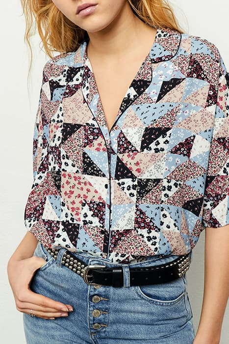 FLORAL PATCHWORK PRINT ECOVERO® VISCOSE SHIRT by IKKS