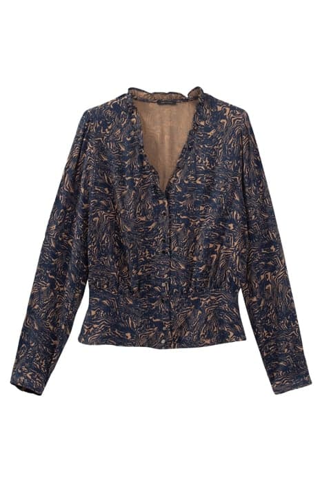 BLOUSE WITH PRETTY PRINTED RUFFLE NECKLINE by IKKS