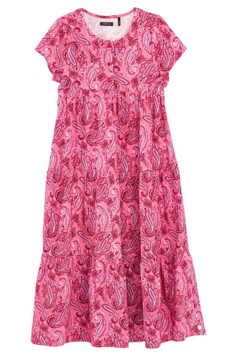 GIRLS’ FUCHSIA PAISLEY PRINT ECOVERO® LONG DRESS RED by IKKS