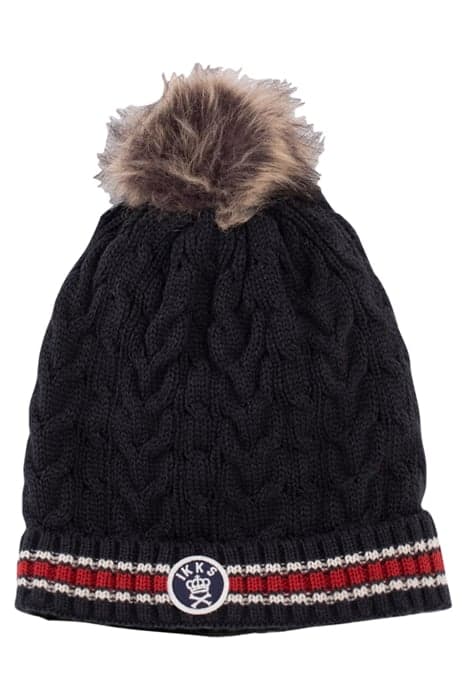 BOYS’ DARK NAVY STRIPED KNIT BEANIE NAVY by IKKS