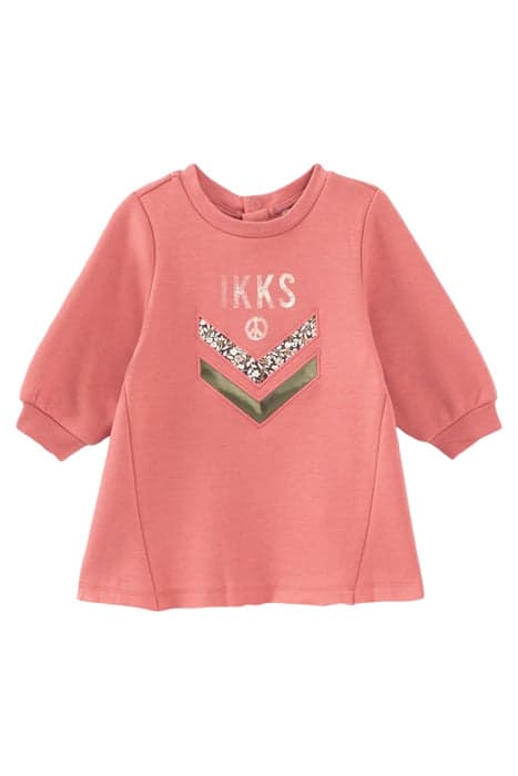 BABY GIRLS’ ROSEWOOD EMBROIDERED CHEVRON SWEATSHIRT DRESS RO by IKKS