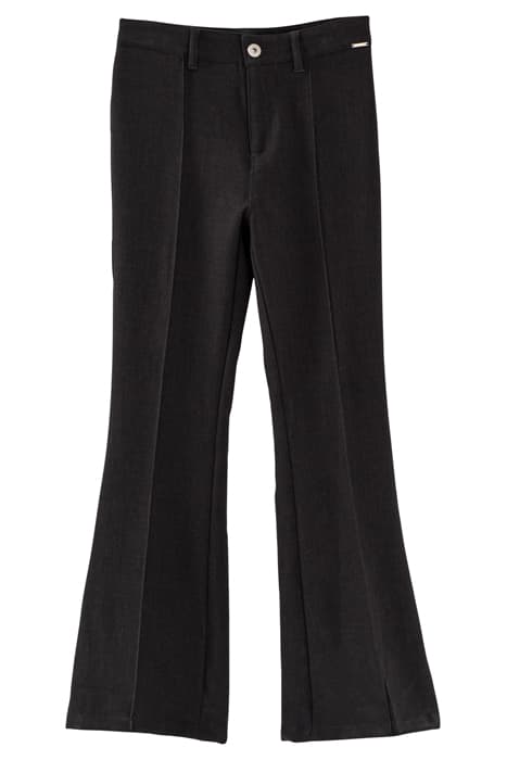 GIRLS’ CHARCOAL GREY MARL FLARED TROUSERS ANTHRACITE MOTTLED by IKKS