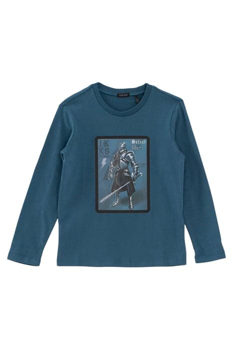 BOYS’ DARK BLUE LENTICULAR IMAGE ORGANIC T-SHIRT BLUE by IKKS