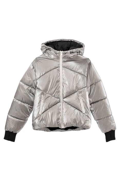 GIRLS’ SILVER FUR-LINED PADDED JACKET DARK SILVER by IKKS