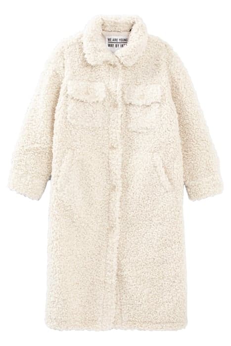 GIRLS’ ECRU SHERPA LONG COAT OFF-WHITE by IKKS