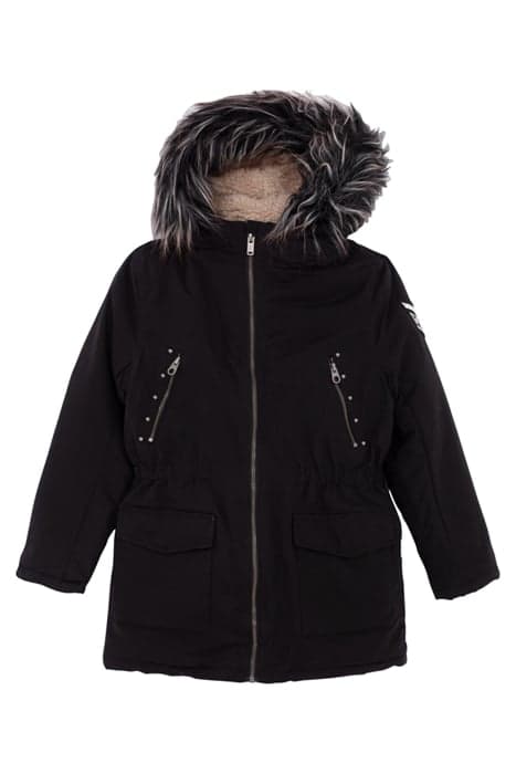 GIRLS’ 2-IN-1 BLACK PARKA WITH BEIGE GILET BLACK by IKKS