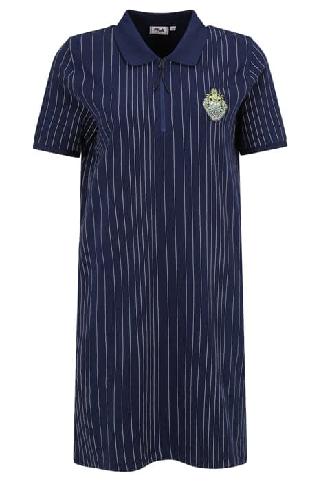 TREPLIN STRIPED POLO DRESS MEDIEVAL BLUE/ANTIQUE WHITE IRREG by FILA