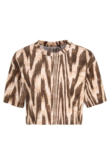 CATTENOM AOP TEE BROWN ABSTRACT ETNO AOP by FILA