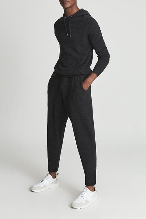 RULER-CASHMERE HOODY CHARCOAL by Reiss