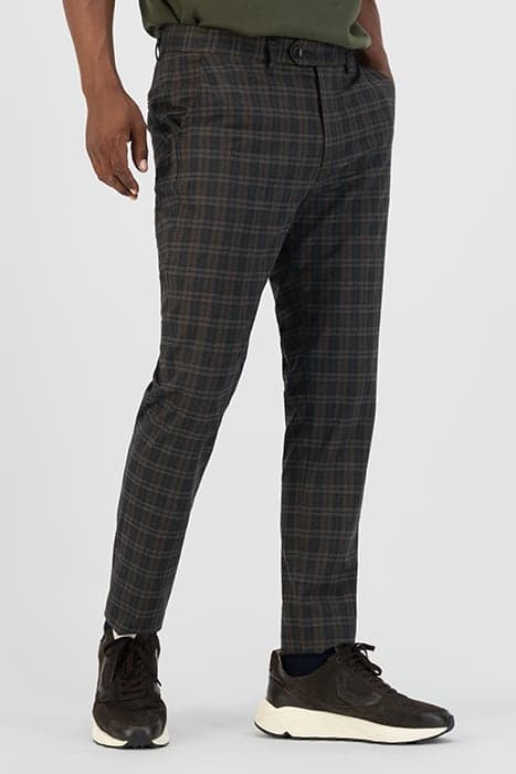 FONDA SLIMFIT CHINO BRUSHED CHECK DK. NAVY by Dstrezzed