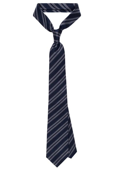 NAVY STRIPES TIE by Suitsupply