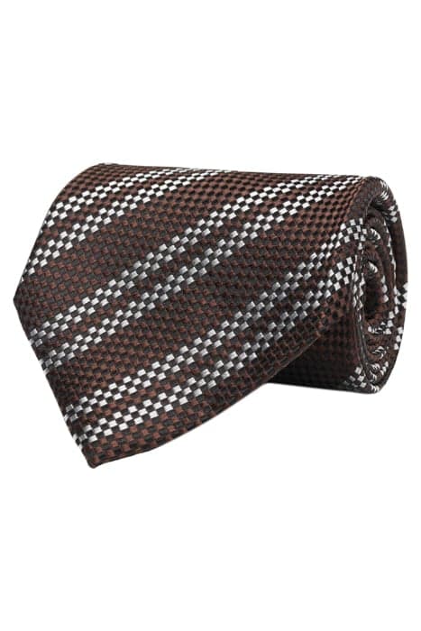 BROWN STRIPES TIE by Suitsupply