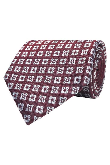 DARK RED FLOWERS TIE by Suitsupply