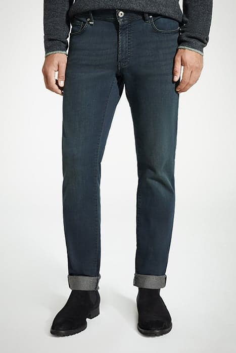 NAVY THOMAS SLIM JEANS IN RECYCLED FABRICS by IKKS