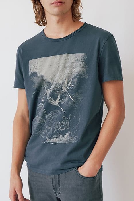 STEEL T-SHIRT WITH ENGRAVING IMAGE by IKKS