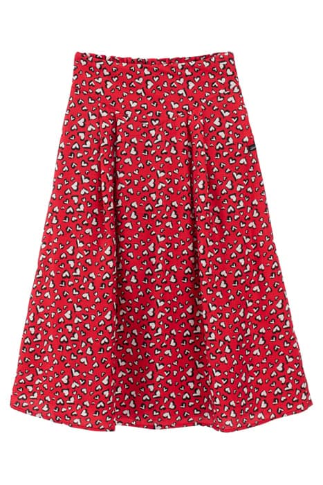 GIRLS’ RED MINI ME SKIRT WITH HEART PRINT RED by IKKS