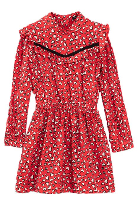 GIRLS’ RED MINI ME DRESS WITH HEART PRINT RED by IKKS