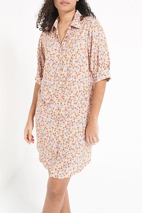 SHIRT DRESS WITH SUMMER FLOWER I.CODE BLACK by ICODE