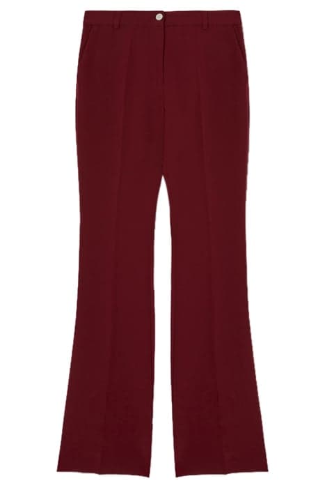 TECHNICAL FABRIC FLARED TROUSERS RED by Motivi