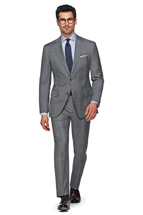 MID GREY CHECKED NAPOLI SUIT by Suitsupply