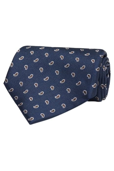 NAVY PAISLEY TIE by Suitsupply