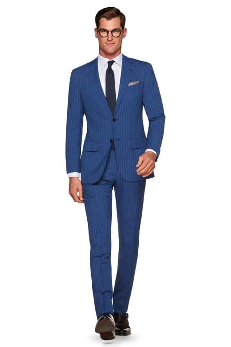 LIGHT BLUE STRIPED LAZIO SUIT by Suitsupply