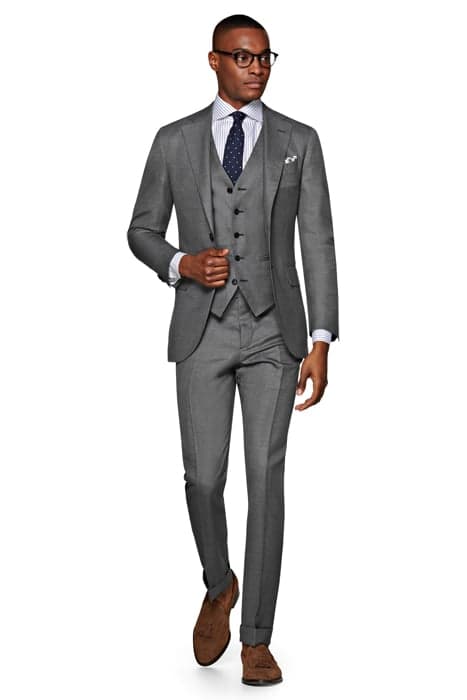 GREY BIRD'S EYE JORT SUIT by Suitsupply