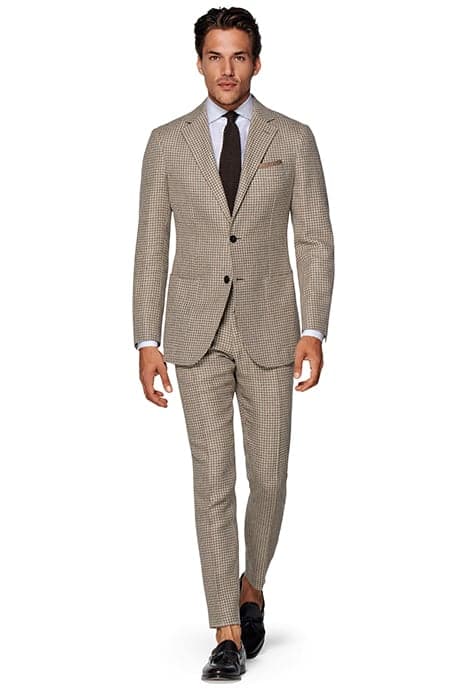 LIGHT BROWN HOUNDSTOOTH HAVANA SUIT by Suitsupply