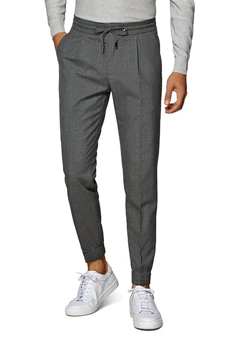 MID GREY DRAWSTRING AMES TROUSERS by Suitsupply