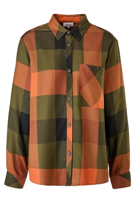 BLOUSES LONGSLEEVE GREEN CHECK by s. Oliver