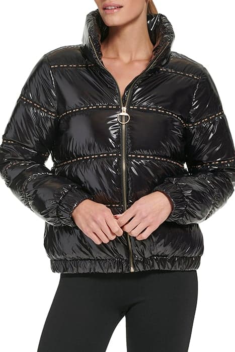 FUNNEL NECK PUFFER W BLK/GOLD by DKNY