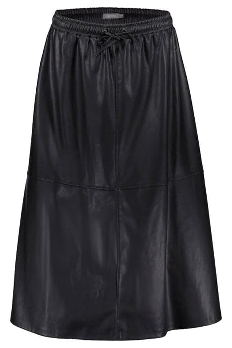 PU SKIRT A SHAPE BLACK by Geisha