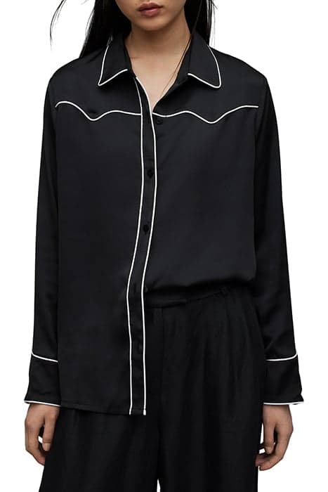 CECE SHIRT BLACK/WHITE by AllSaints