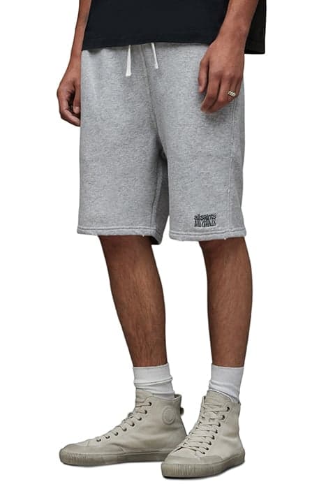 JAXON SWEATSHORT GREY MRL/WSHED BLK by AllSaints