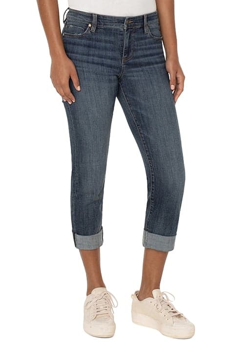 CHARLIE CROP SKINNY W/ WIDE ROLLED CUFF PEARSON by Liverpool