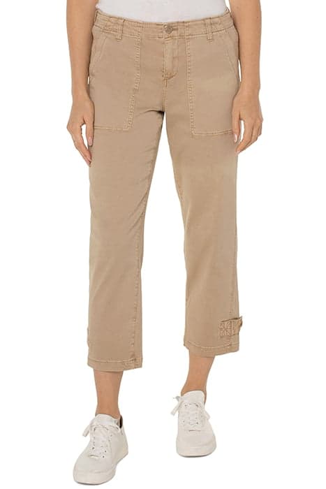 UTILITY CROP CARGO W/ CINCHED LEG BISCUIT TAN by Liverpool