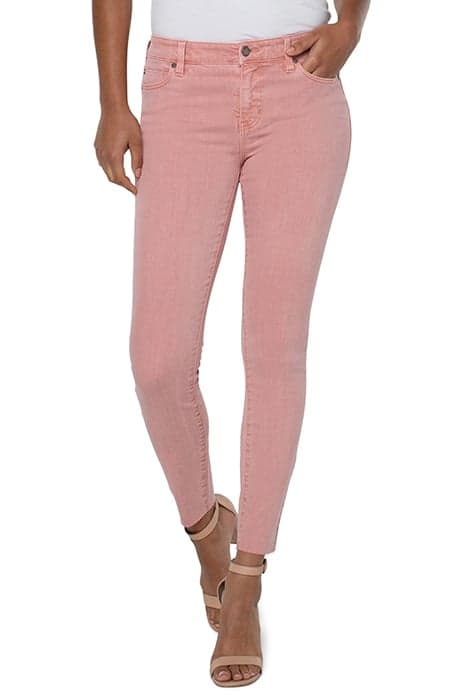 ABBY ANKLE SKINNY W/ CUT HEM ROSE BLUSH by Liverpool