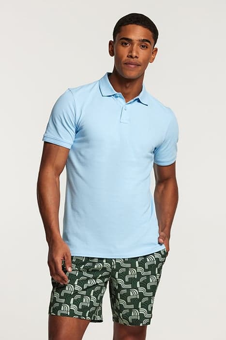 MEN STRETCH POLO JUSTIN MAYAN BLUE by Shiwi