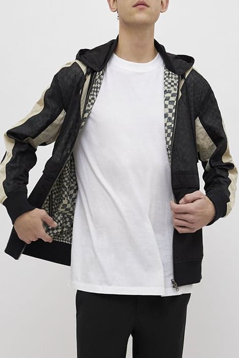 BLACK AND CHECKERBOARD REVERSIBLE JACKET by IKKS