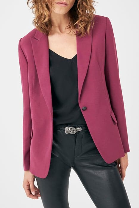 WOMEN'S PURPLE CREPE MID-LENGTH SUIT JACKET by IKKS