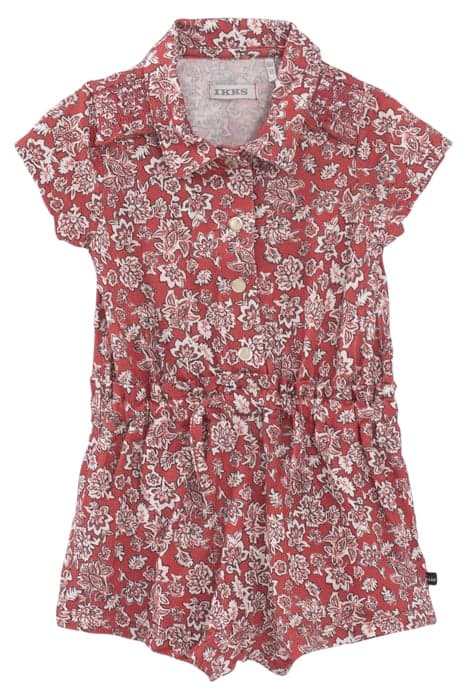 BABY GIRLS’ RED FLORAL PRINT PLAYSUIT by IKKS