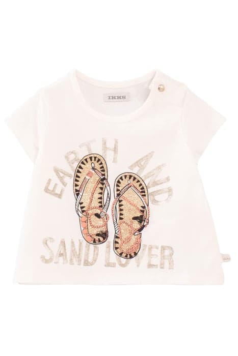 BABY GIRLS' OFF-WHITE FLIPFLOP IMAGE T-SHIRT by IKKS