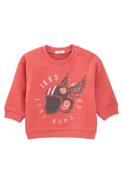 BABY BOY’S RED SWEATSHIRT WITH WINGED HELMET by IKKS