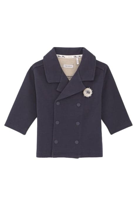 BABY BOYS’ NAVY PEA COAT-STYLE CARDIGAN by IKKS