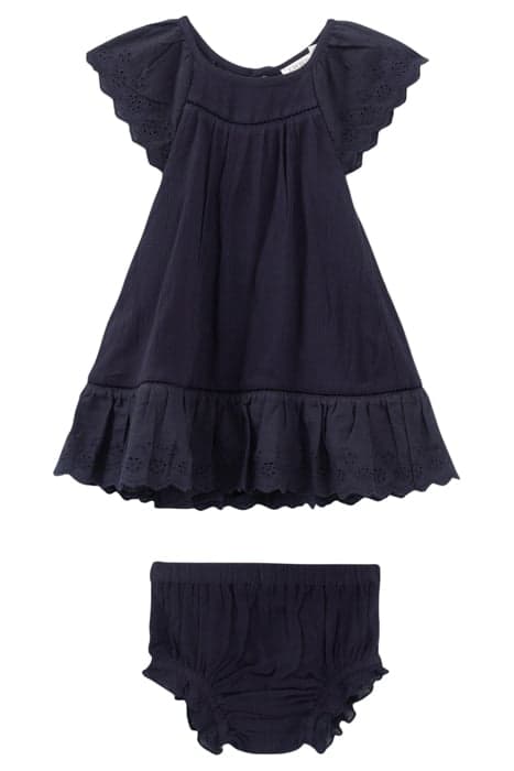 BABY GIRLS’ NAVY EMBROIDERED DRESS WITH BLOOMERS by IKKS