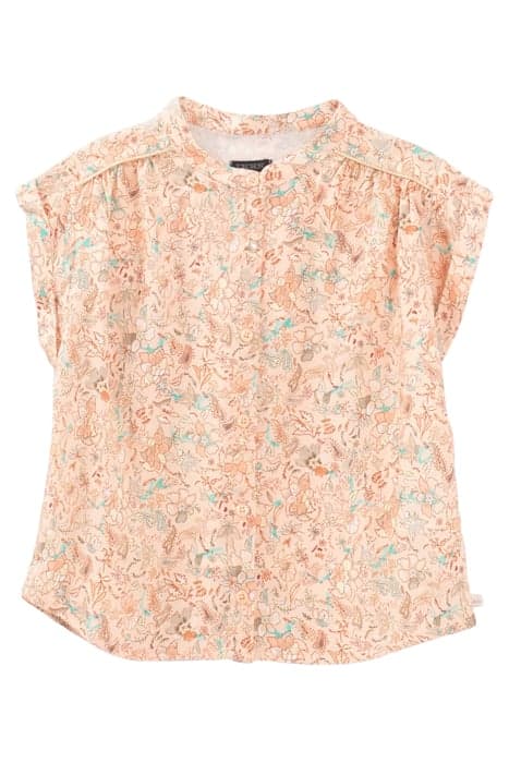 GIRLS’ PEACH FLORAL PRINT LENZING™ ECOVERO™ VISCOSE SHIRT by IKKS