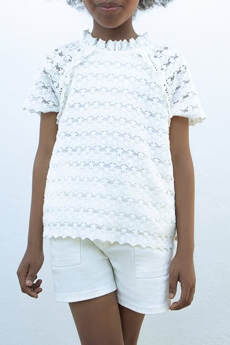 GIRLS’ OFF-WHITE LACE BLOUSE by IKKS