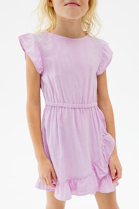 GIRLS’ VIOLET LENZING™ ECOVERO™ RUFFLED WRAP DRESS by IKKS