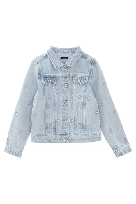 GIRLS’ BLUE EMBROIDERED ORGANIC COTTON DENIM JACKET by IKKS